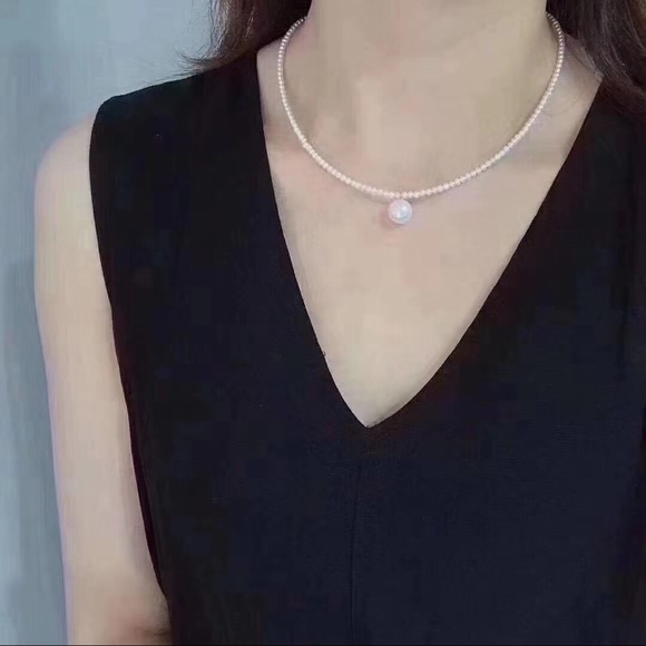Natrual color Fresh water pearl necklace. - Picture 6 of 6